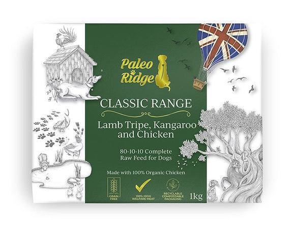 Paleo Ridge Classic Lamb Tripe, Kangaroo & Chicken 1kg