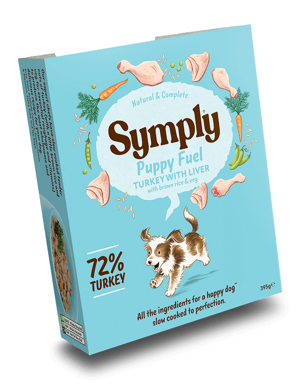 Symply Tray Puppy - Turkey with Liver 7x395g