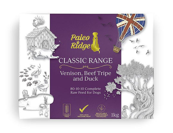 Paleo Ridge Classic Venison Beef Tripe & Duck 1kg