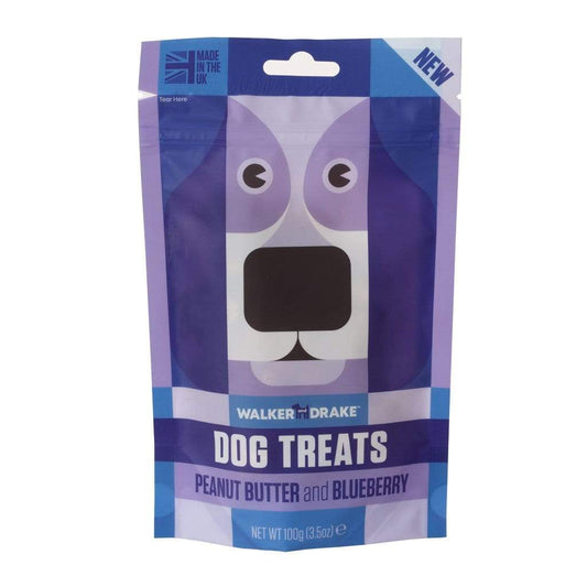 Walker & Drake Treats - Peanut Butter & Blueberry 100g